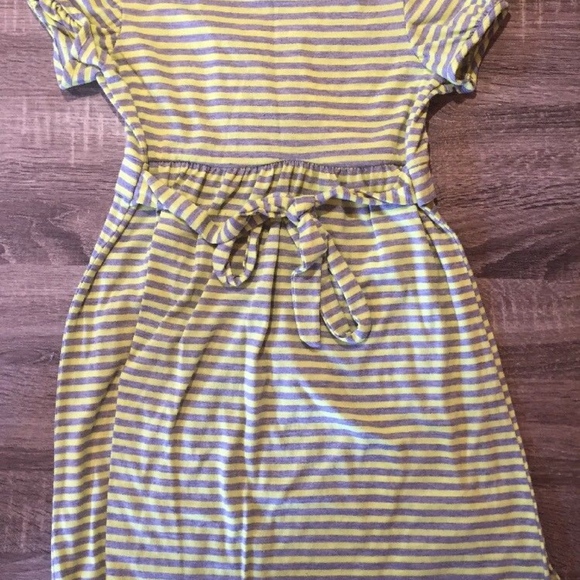 Pinc Kids Short Sleeve Dress Yellow And Grey - Picture 4 of 5